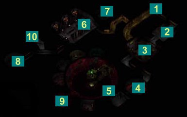 La carte du repaire du Culte de l'Oeil Aveugle